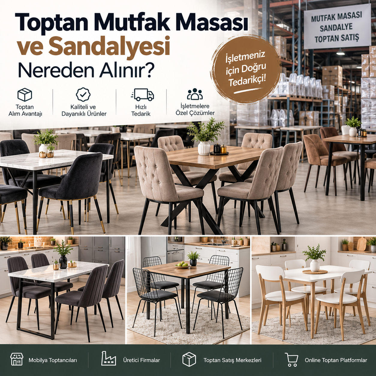 Kayseri’den Toptan Mutfak Masası ve Sandalyesi Nereden Alınır?
