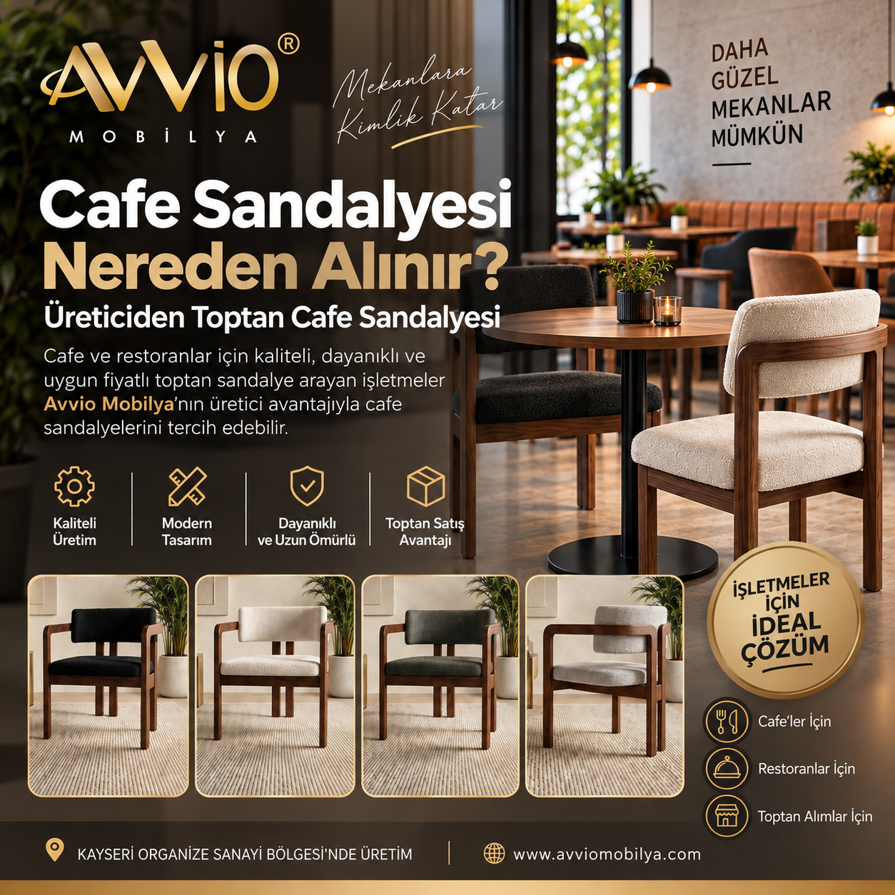 Cafe Sandalyesi Nereden Alınır? | Üreticiden Toptan Cafe Sandalyesi