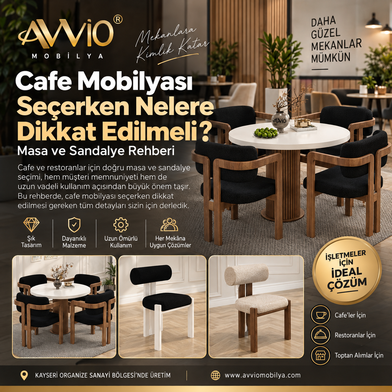 Cafe Mobilyası Seçerken Nelere Dikkat Edilmeli? | Masa ve Sandalye Rehberi