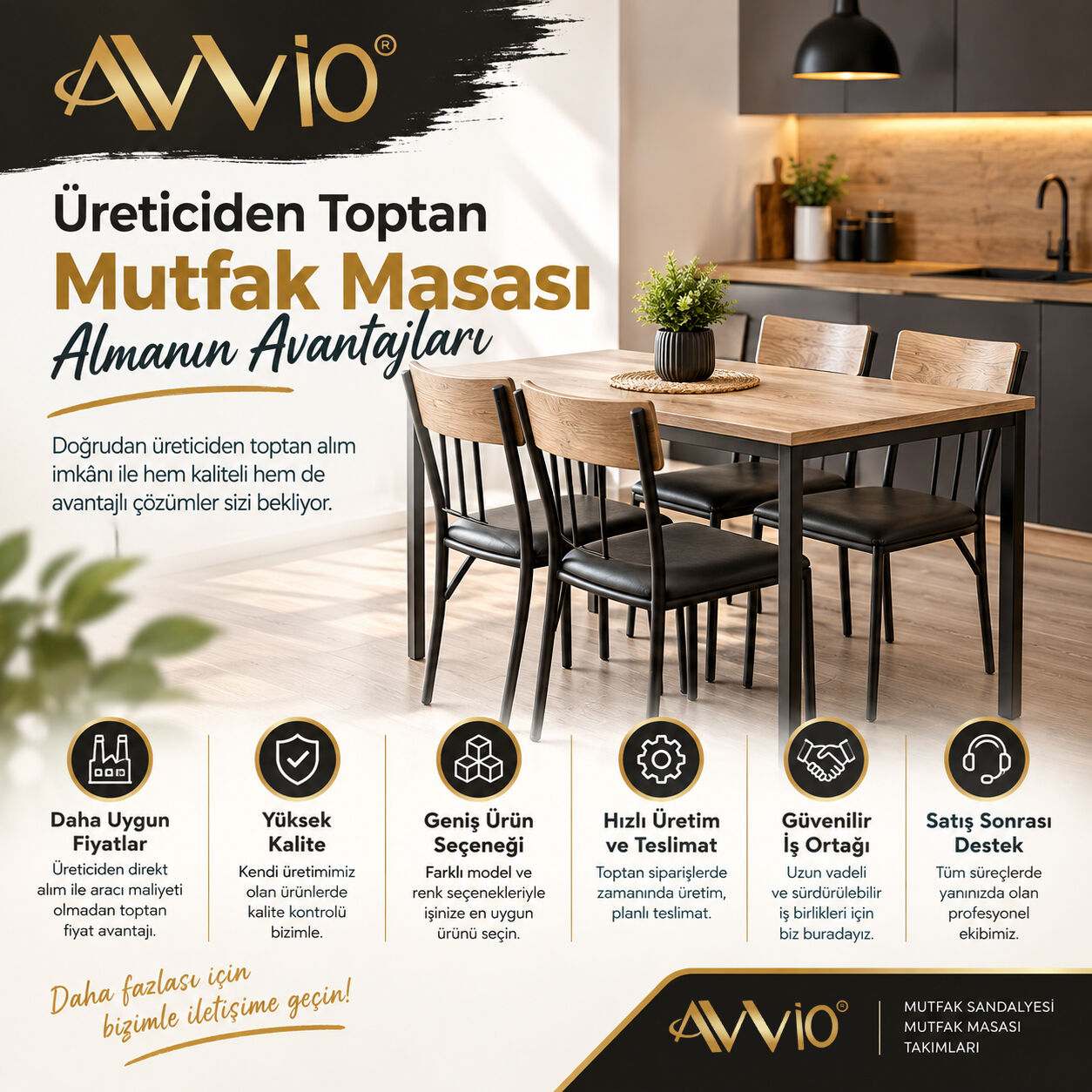 Üreticiden Toptan Mutfak Masası Almanın Avantajları