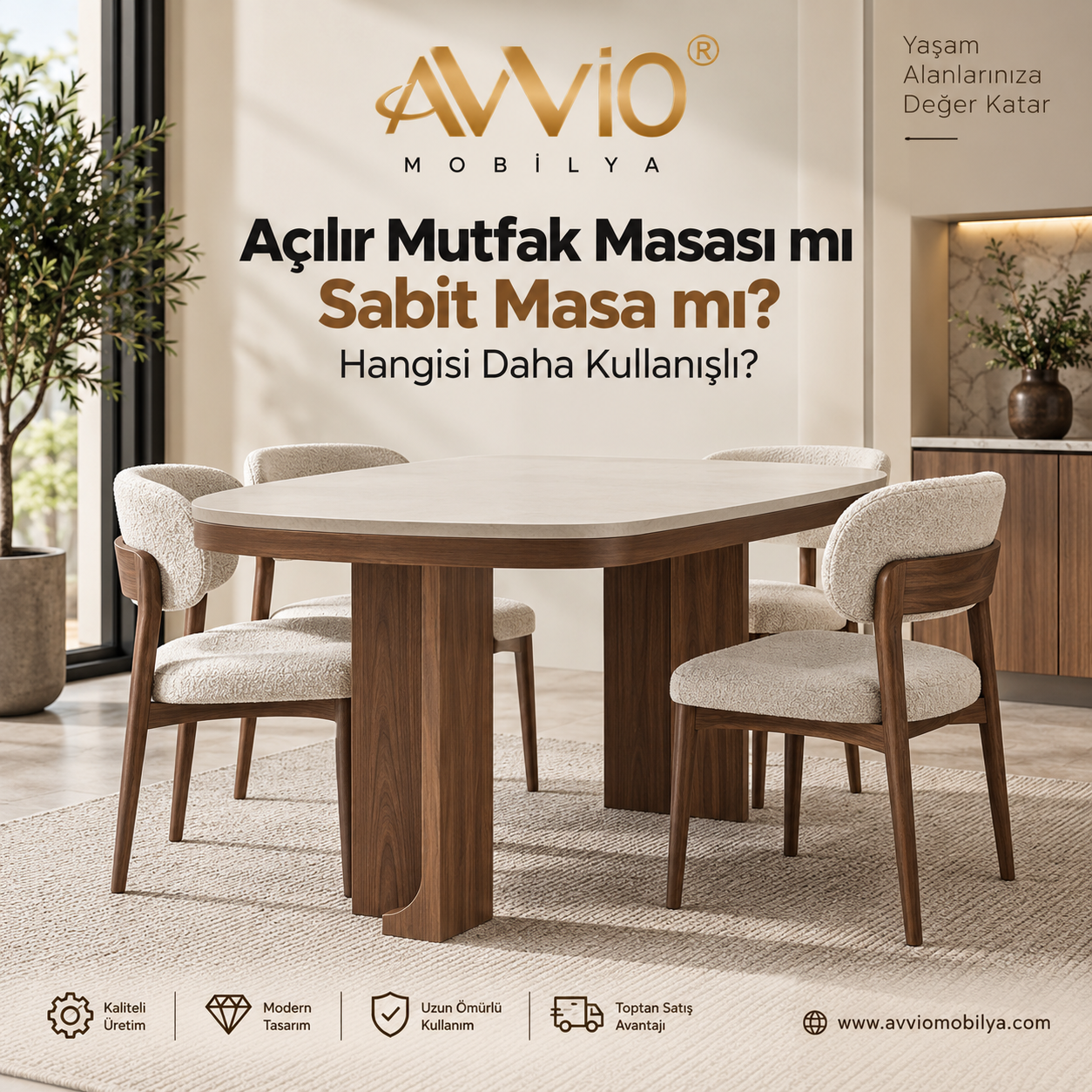 Açılır Mutfak Masası mı Sabit Masa mı? Hangisi Daha Kullanışlı?