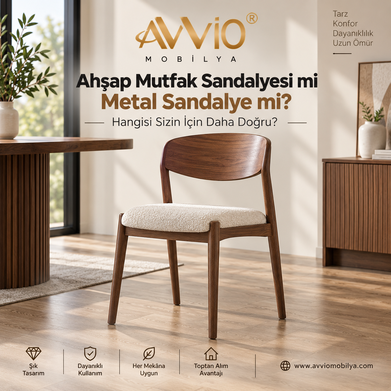 Ahşap Mutfak Sandalyesi mi Metal Sandalye mi?