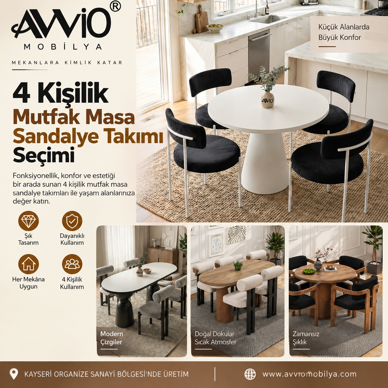 4 Kişilik Mutfak Masa Sandalye Takımı Seçimi