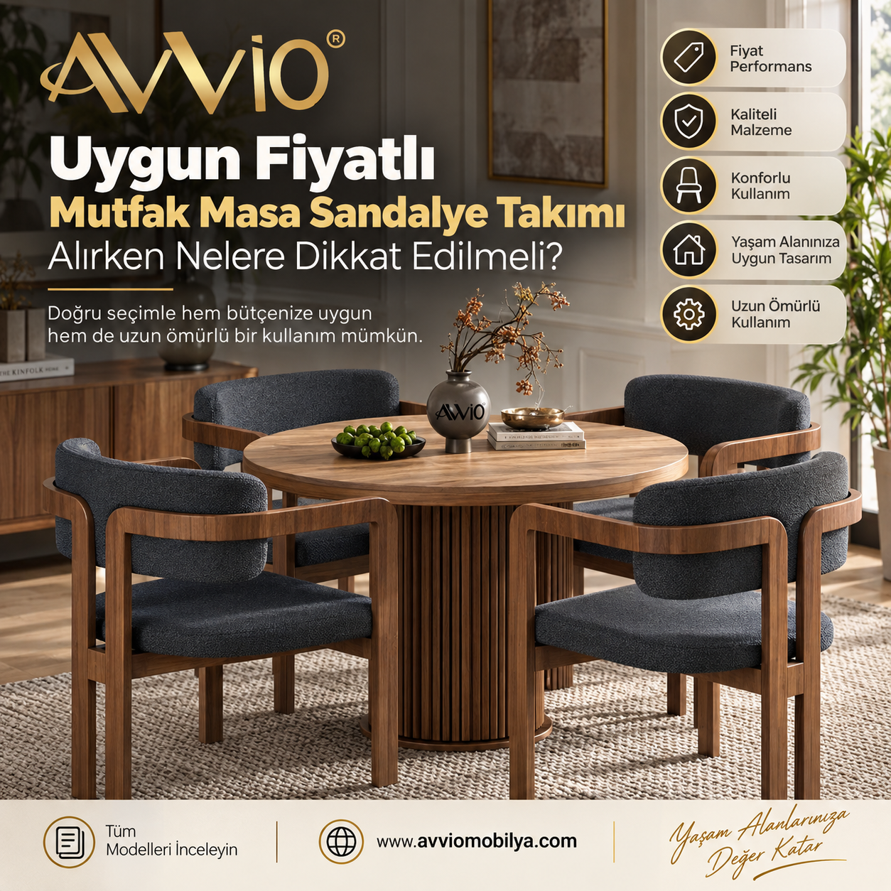 Uygun Fiyatlı Mutfak Masa Sandalye Takımı Alırken Nelere Dikkat Edilmeli?