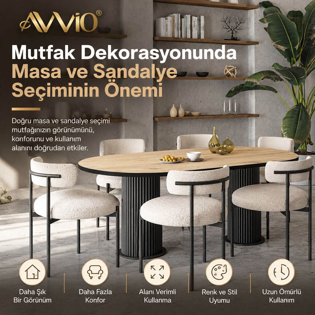 Mutfak Dekorasyonunda Masa ve Sandalye Seçiminin Önemi