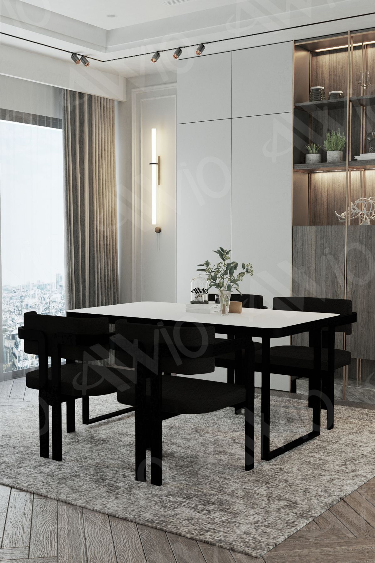 MARY Metal Ayak Tokyo Demonte Sandalye 80x120 Yemek Masası Mutfak Masası 4 Kişilik BEYAZ - 80X120