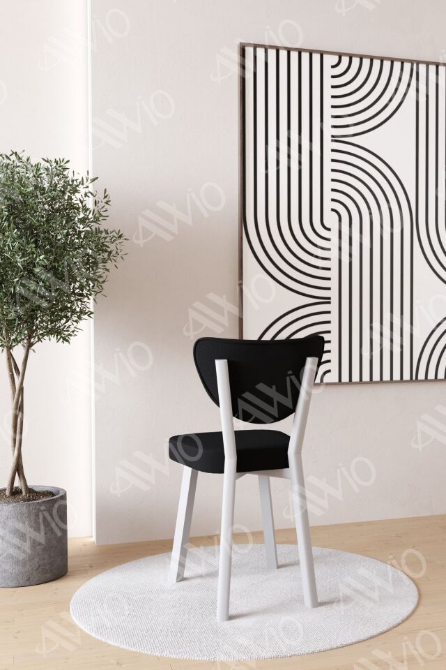 Elma BEYAZ  Mutfak Sandalyesi Yemek Odası Bahçe Balkon Otel Restoran Kafe Sandalyesi