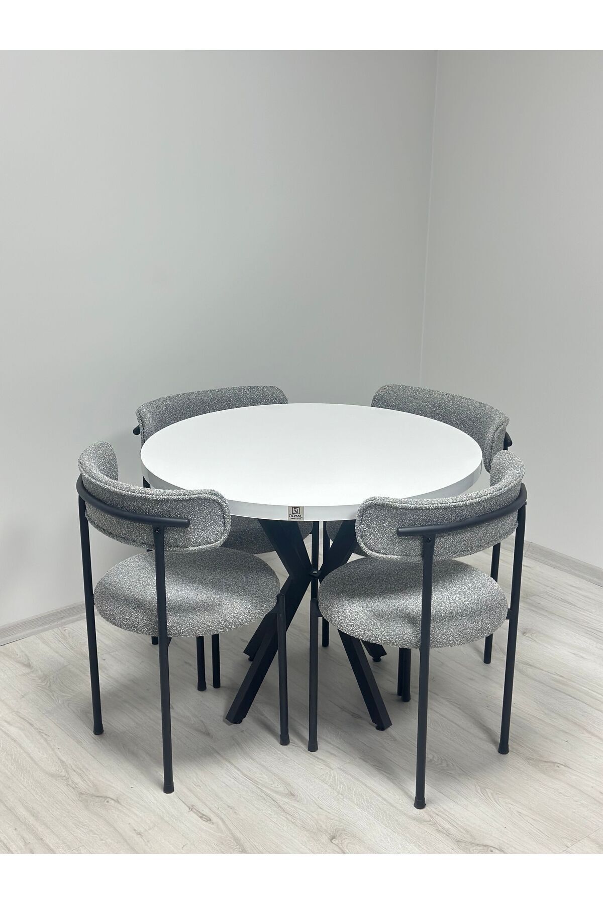Elısa 4 Kişilik Masa Sandalye Tedy12 Gri