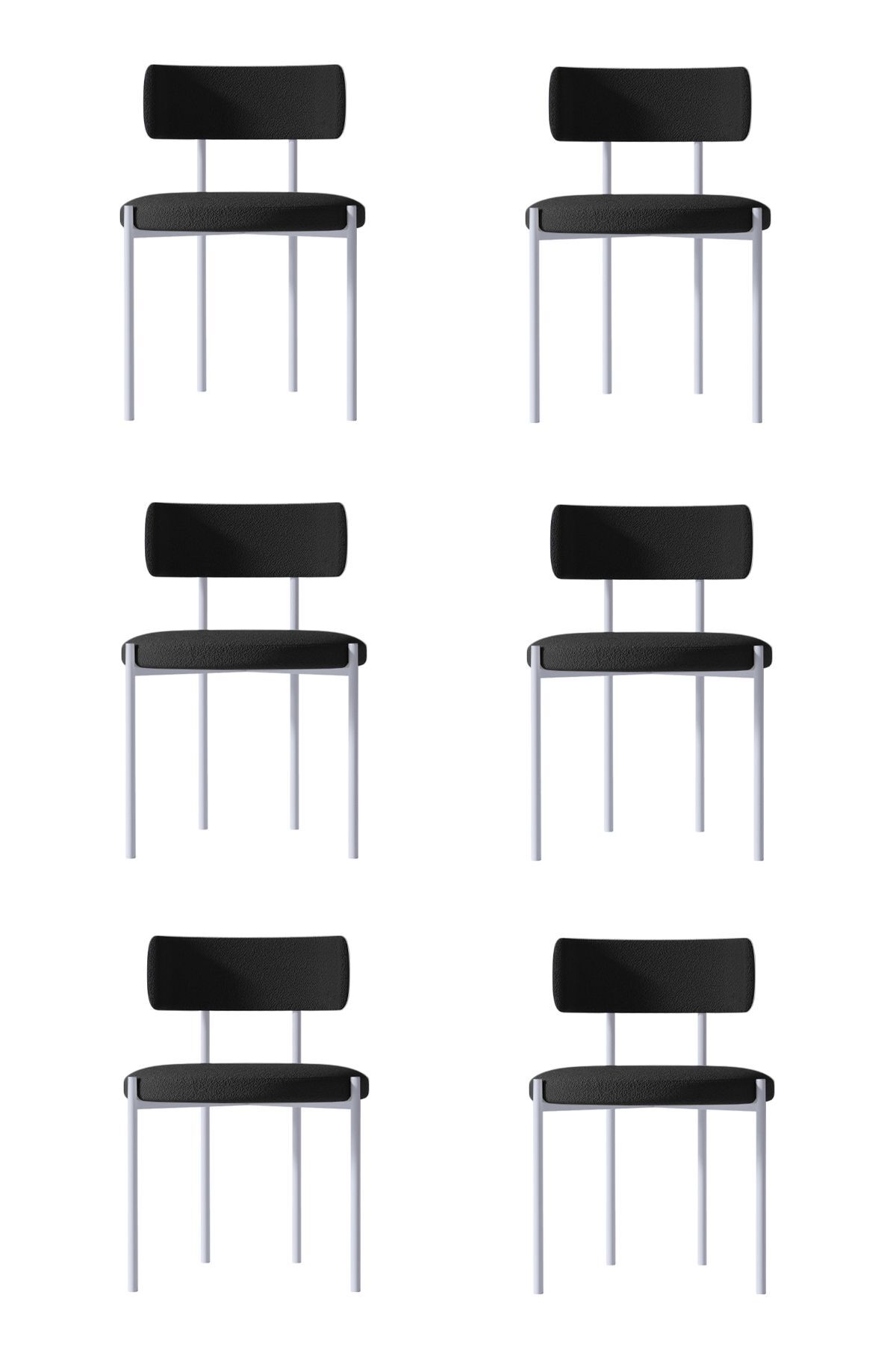 Nevra  Beyaz 6 'lI Yemek Odası Sandalyesi Mutfak Masası  Cafe Restorant Sandalyesi (TEDDY SANDALYE)