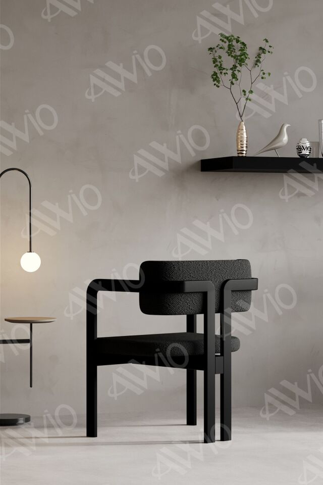 SOPHİA Tokyo Sandalye Siyah Mutfak Salon Yemek Odası Sandalyesi Demonte Metal Ayak