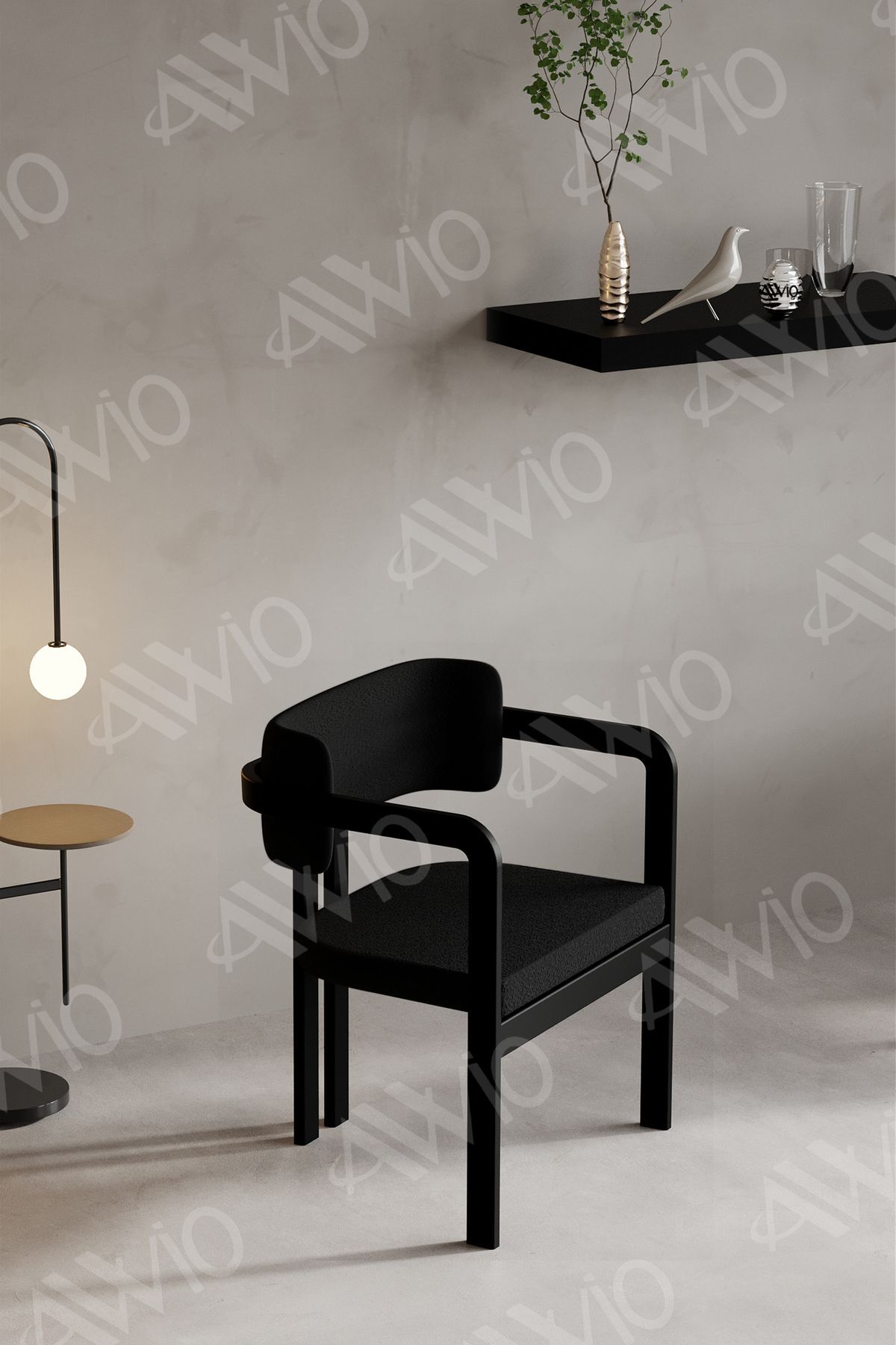 SOPHİA Tokyo Sandalye Siyah Mutfak Salon Yemek Odası Sandalyesi Demonte Metal Ayak