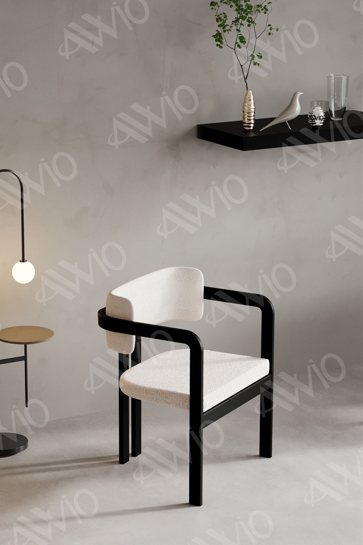 SOPHİA Tokyo Sandalye Siyah Mutfak Salon Yemek Odası Sandalyesi Demonte Metal Ayak KREM