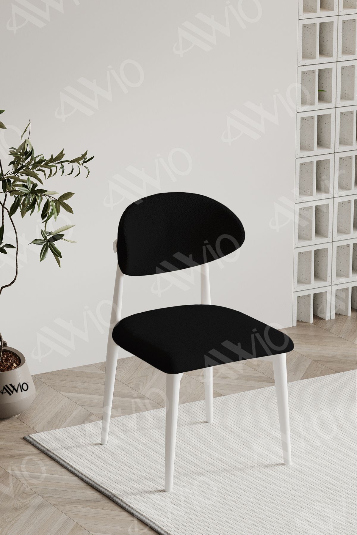 Silva PoloSandalye Beyaz Mutfak Salon Yemek Odası Sandalyesi Metal Ayak