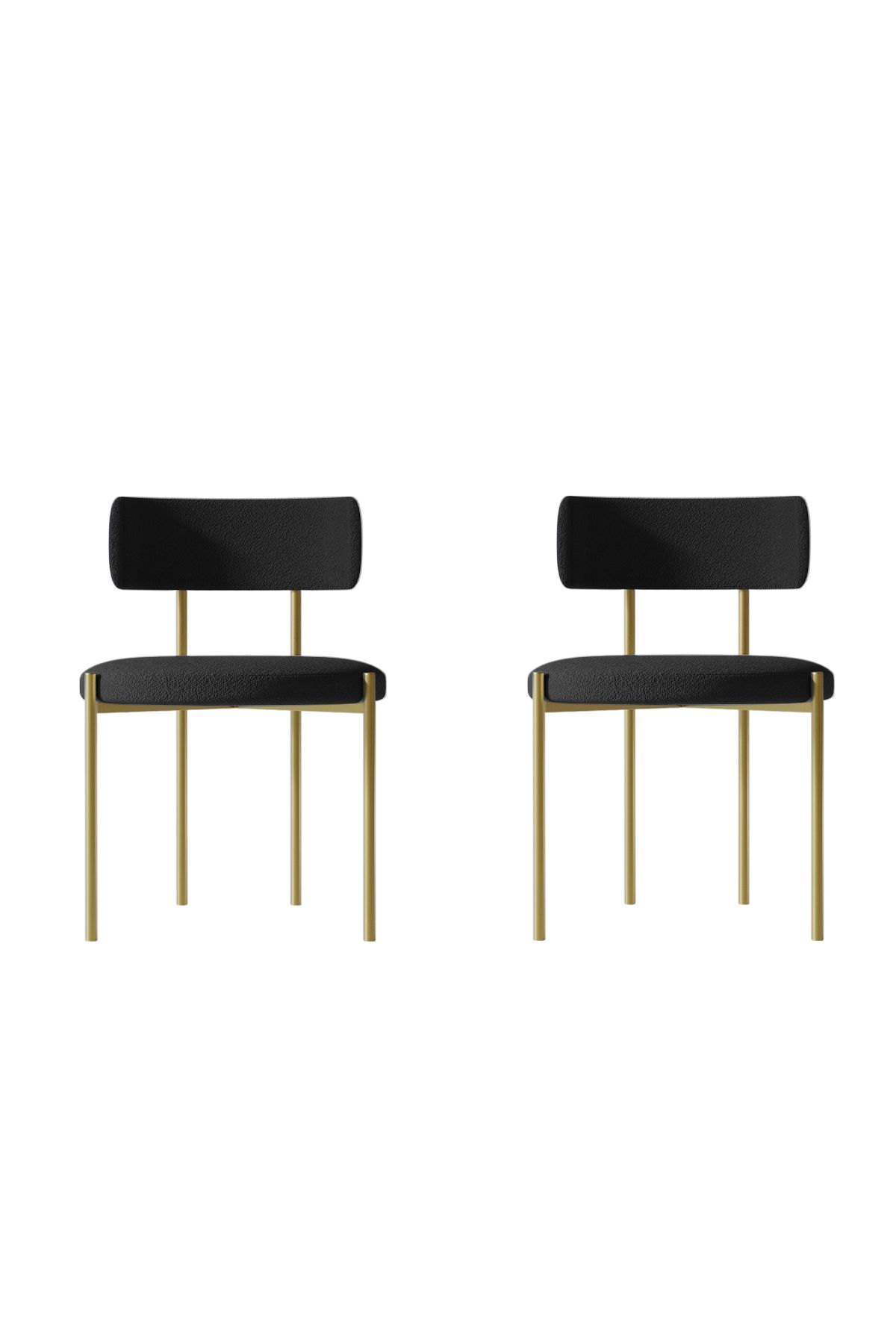 Mavenna Mat Gold Yemek Odası  Mutfak Masası Sandalyesi Cafe Makyaj Sandalyesi (TEDDY SANDALYE)