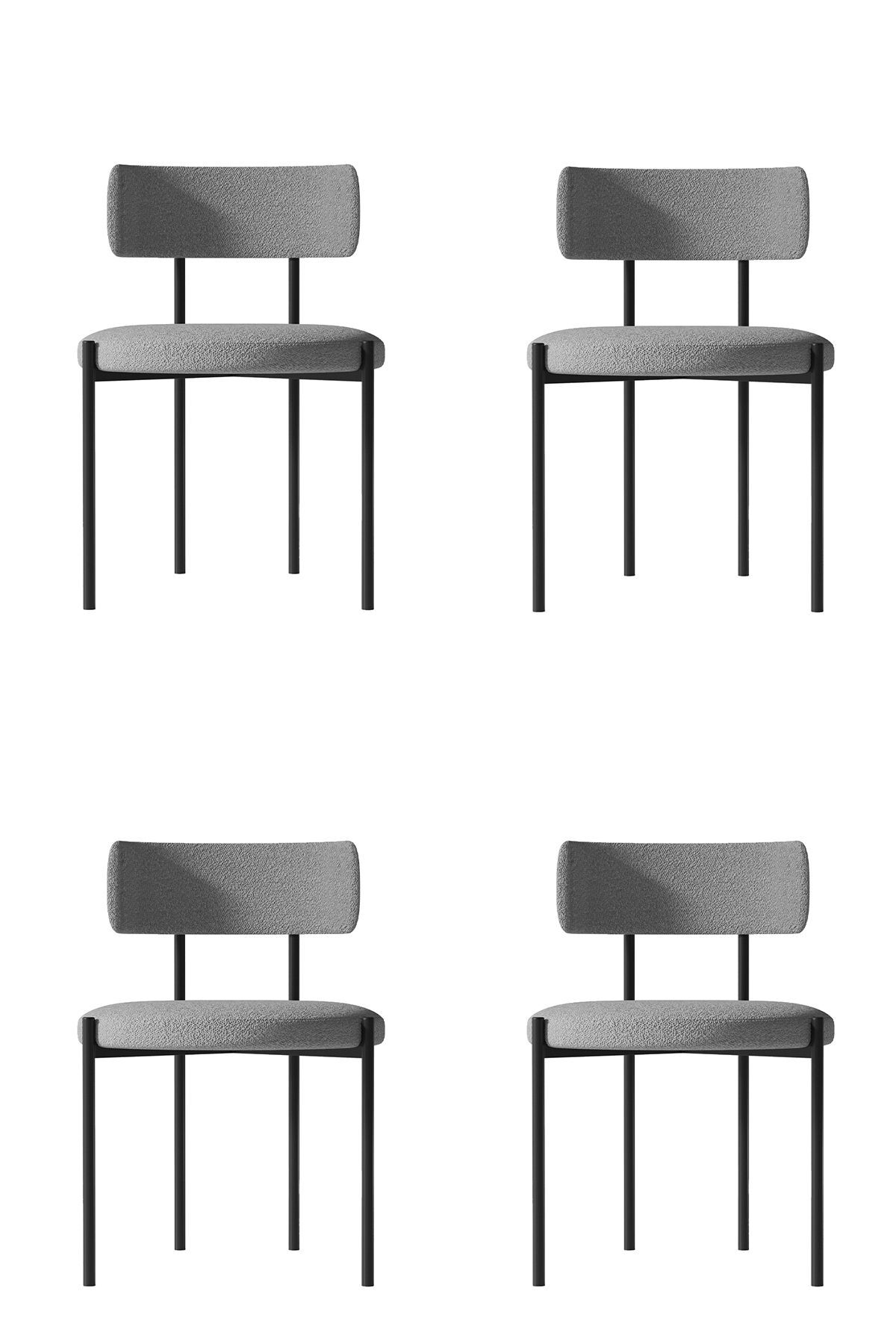 Nilya 4 'lü Yemek Odası  Mutfak Masası Sandalyesi Cafe Restorant Sandalyesi (TEDDY SANDALYE)