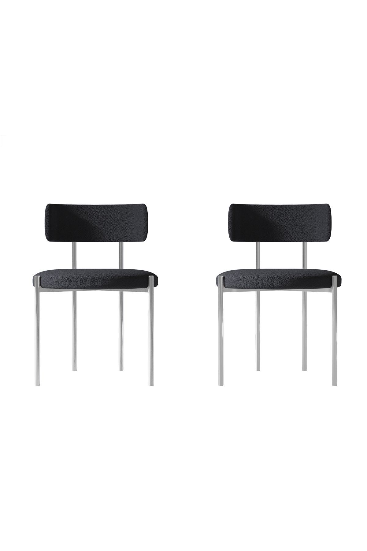 Nora Gümüş Yemek Odası Sandalyesi Mutfak Masası Sandalyesi Cafe Makyaj Sandalyesi (TEDDY SANDALYE)