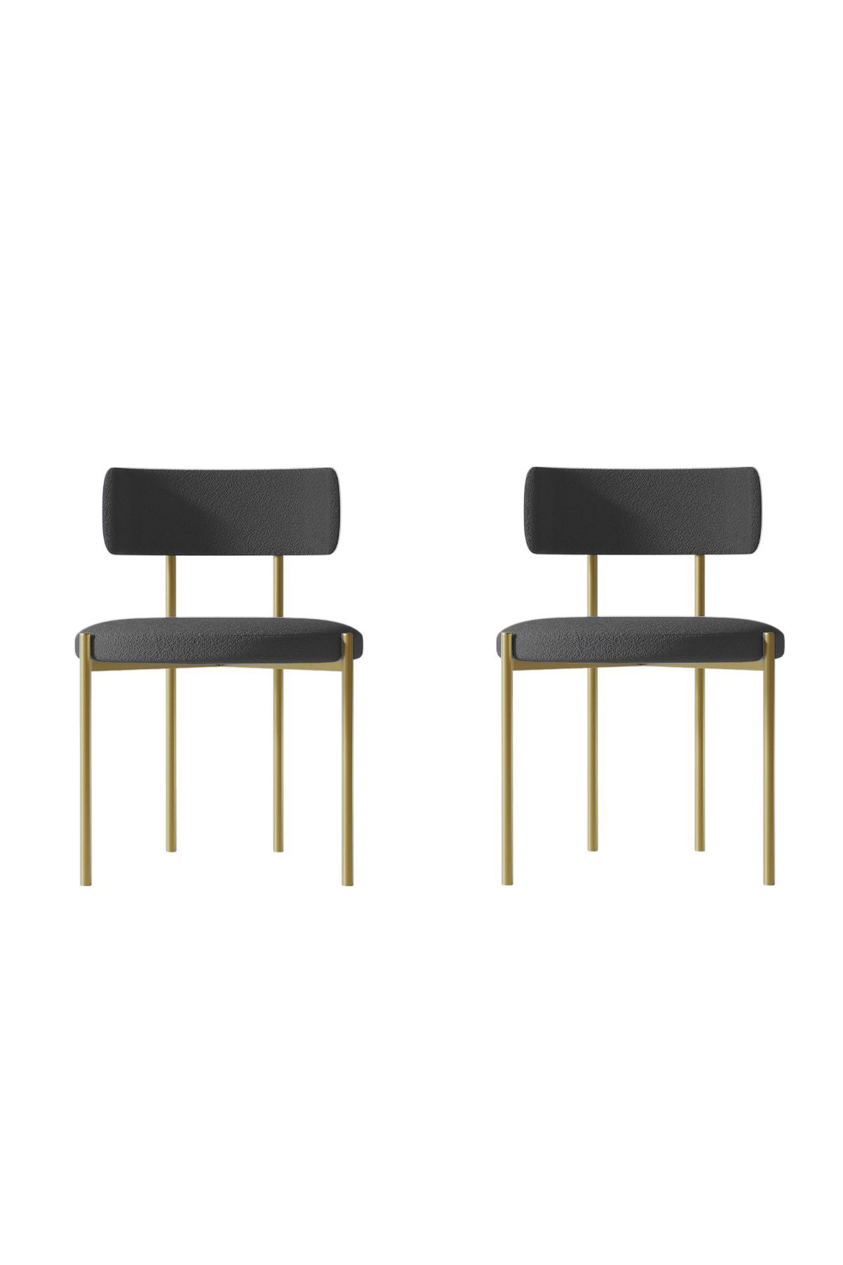 Mavenna Mat Gold Yemek Odası  Mutfak Masası Sandalyesi Cafe Makyaj Sandalyesi (TEDDY SANDALYE)