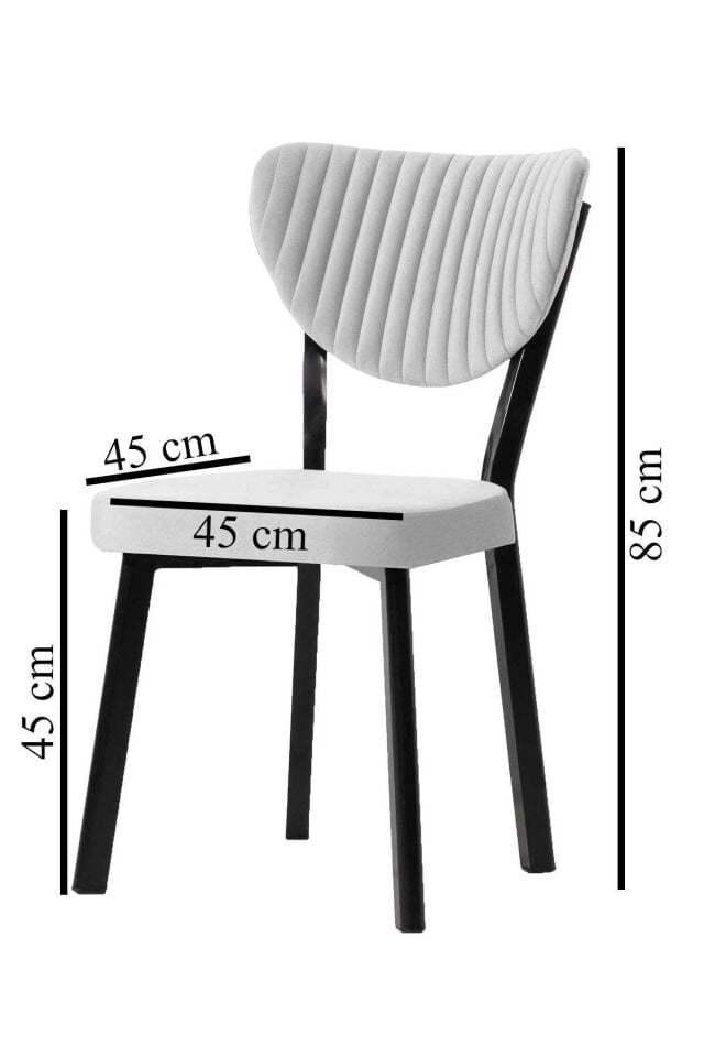 Elma Yuvarlak Ceviz Mutfak Masa Takımı 4 Sandalyeli Salon Yemek Masa Takımı 90x90 cm