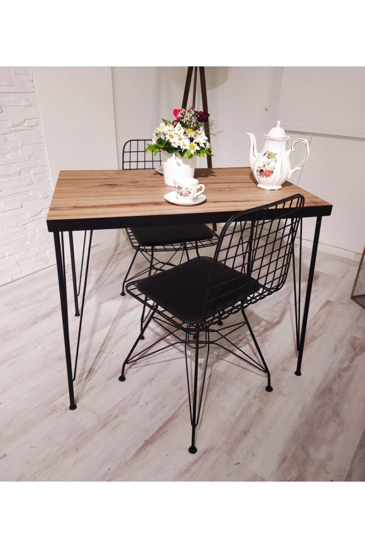 Avvio 70x110 Tekir 2 Kişilik Yemek Masası Takımı-mutfak Masası Takımı-ceviz