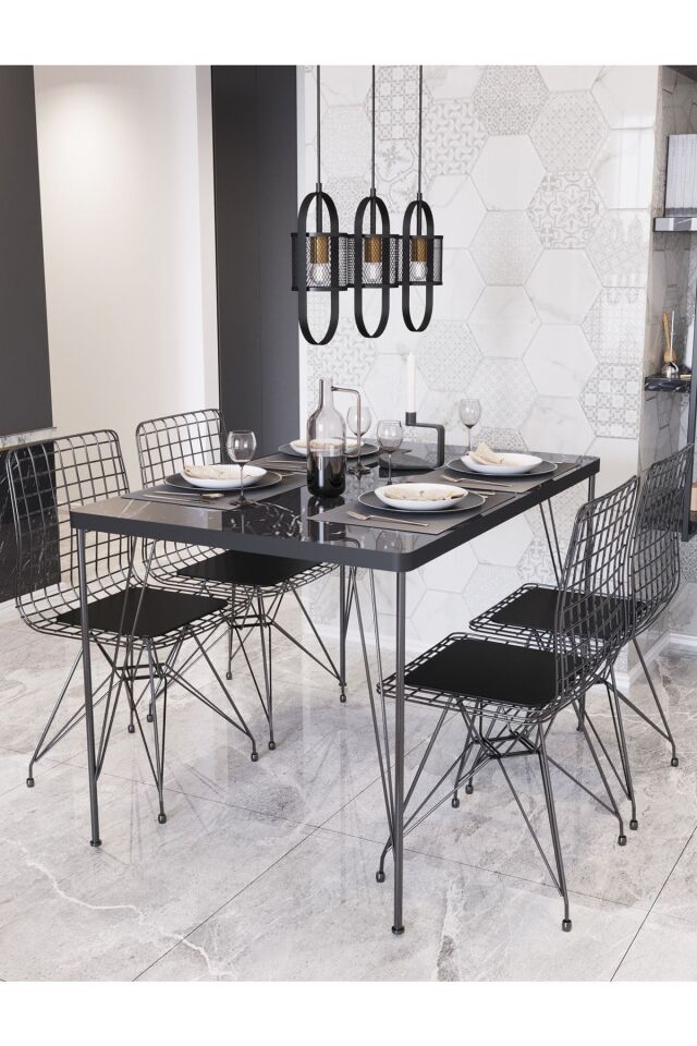 70x110 Sude 4 Kişilik Yemek Masası Takımı-mutfak Masası Takımı