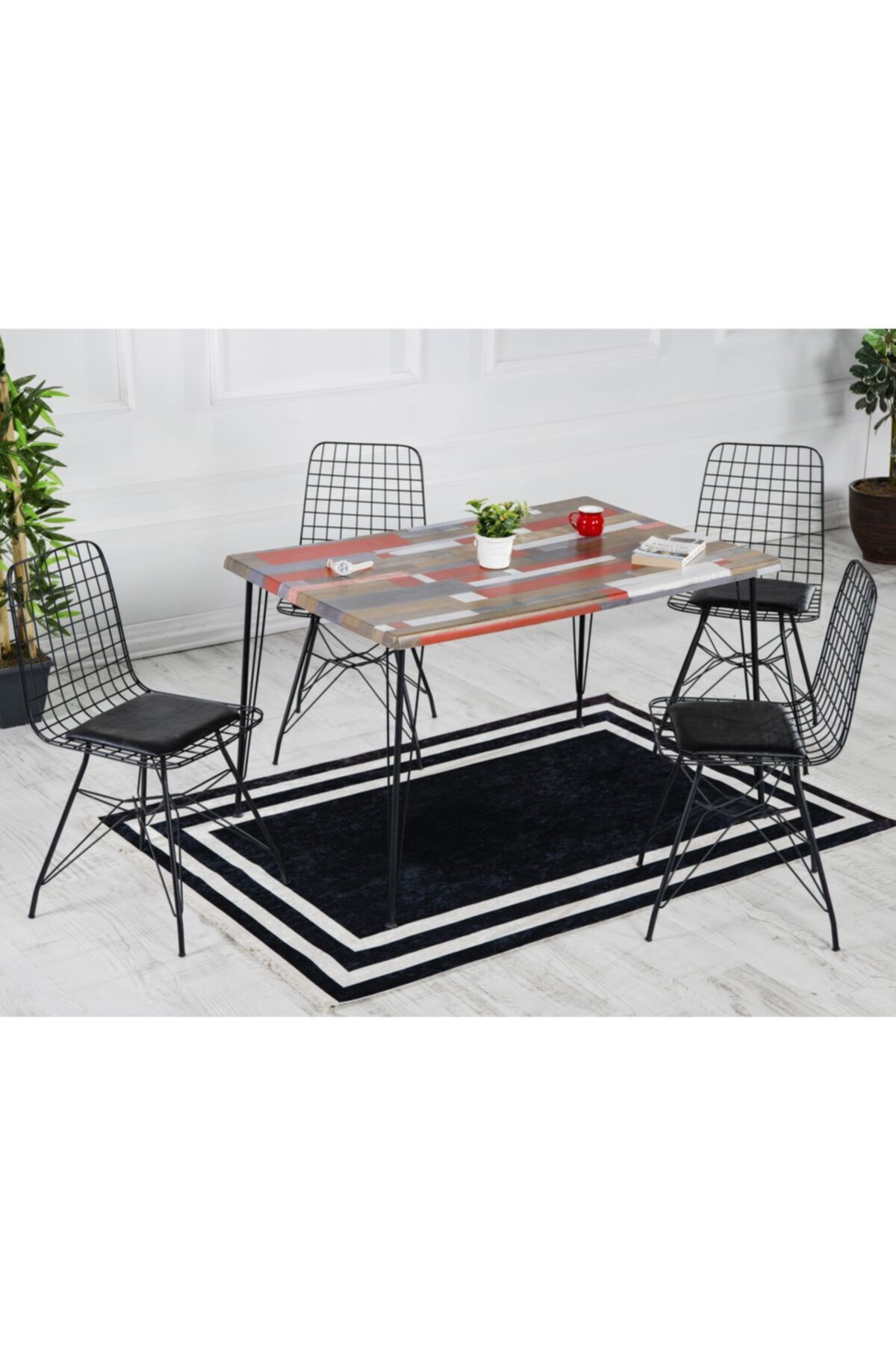 Malta 80-120 Yemek Masası Takımı-mutfak Masası Takımı-balkon Masa Takımı -