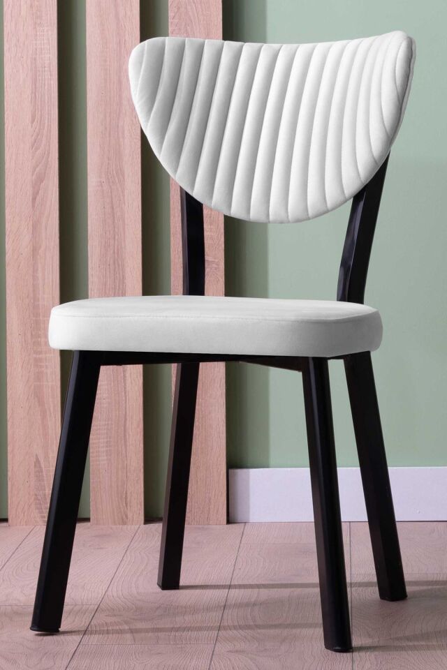 Elma Yuvarlak Ceviz Mutfak Masa Takımı 4 Sandalyeli Salon Yemek Masa Takımı 90x90 cm