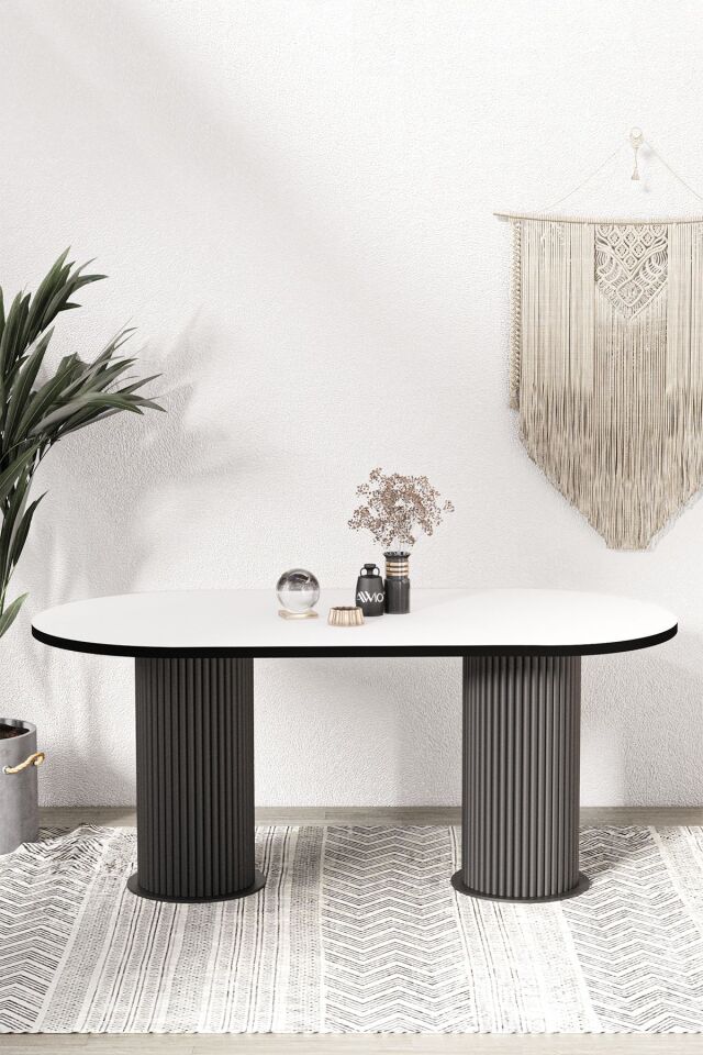 Brita  PTT LAKE MDF BEYAZ AYAKLI 80x160 MUTFAK MASASI YEMEK MASASI