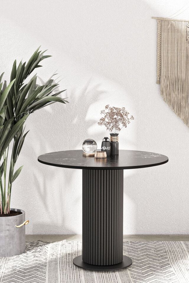 LİLA 90X90 YUVARLAK MUTFAK MASASI YEMEK ODASI MASASI