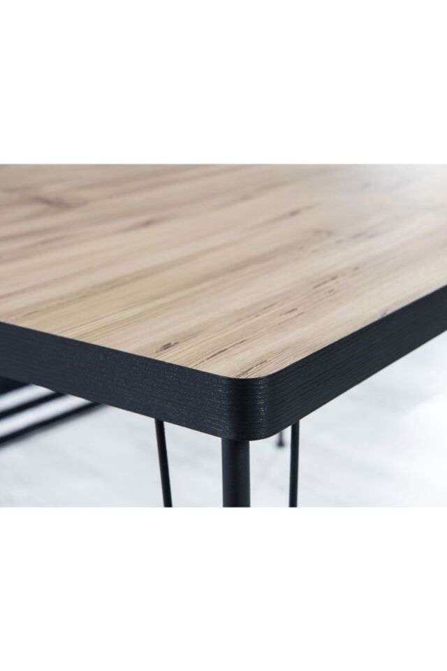 Beren Yemek Masası Takımı-mutfak Masası Takımı Mermer Görünümlü 80x120 Oval Kenar