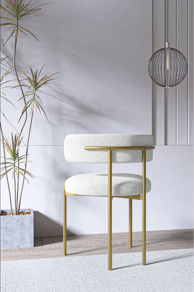 West Beyaz Bohem Ayak 80x160 Yemek Masası & Mutfak Masası & Salon Masası Masa Sandalye Takımı