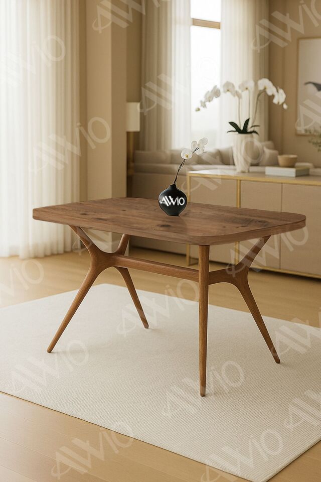 Nora 80x120 Mutfak Masası Yemek Masası Balkon Masası Cafe Masası KAHVE - 80X120