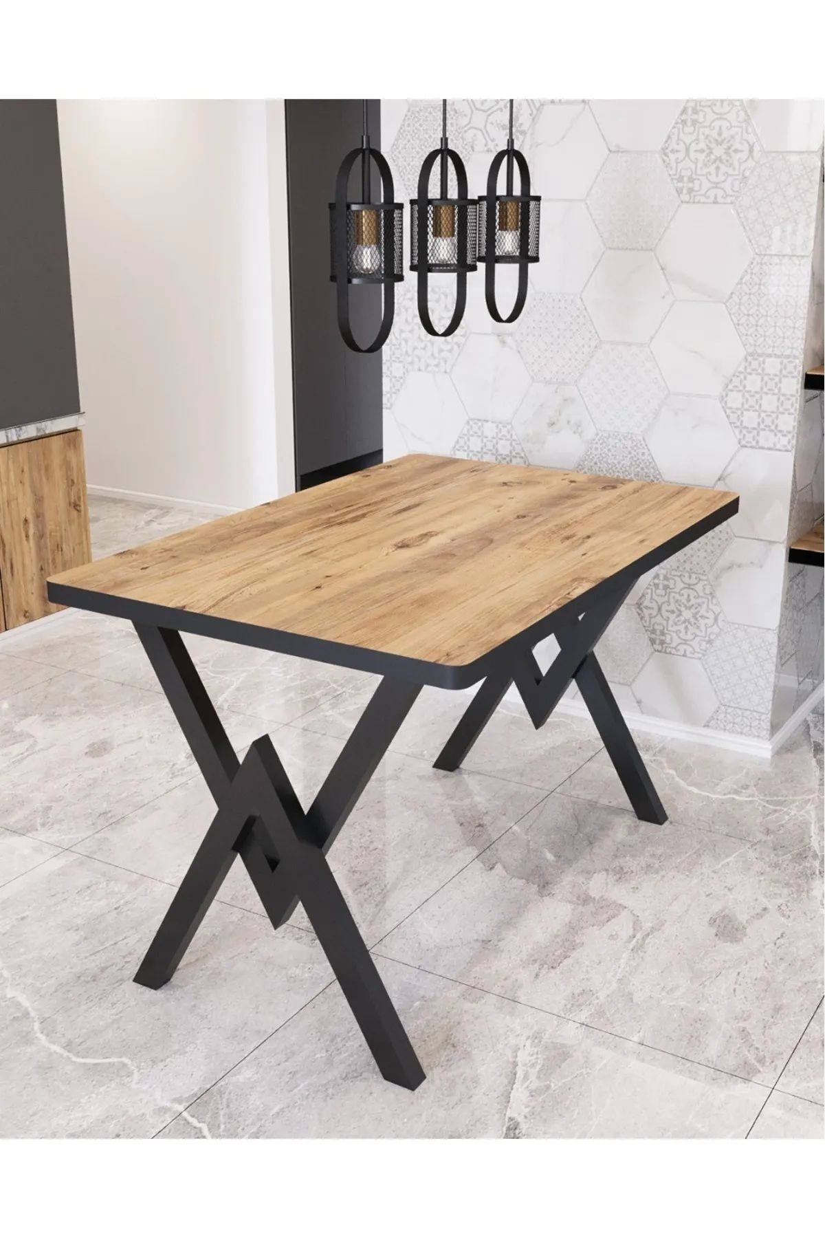 80x140 Alara Mutfak Masası Yemek Masası Balkon Masası Cafe Masası AKÇA - 80X140