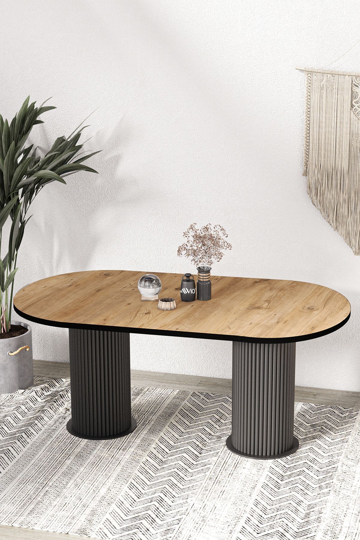 Brita PTT LAKE MDF BEYAZ AYAKLI 80x180 MUTFAK MASASI YEMEK MASASI AKÇA - 80X180