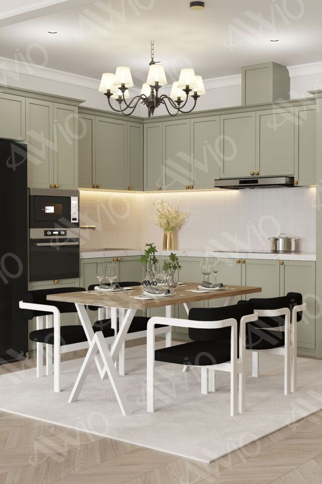 Elsa Tokyo Demonte Sandalye Bohem Ayak 80x120 Yemek Masası Mutfak Masası 4 Kişilik