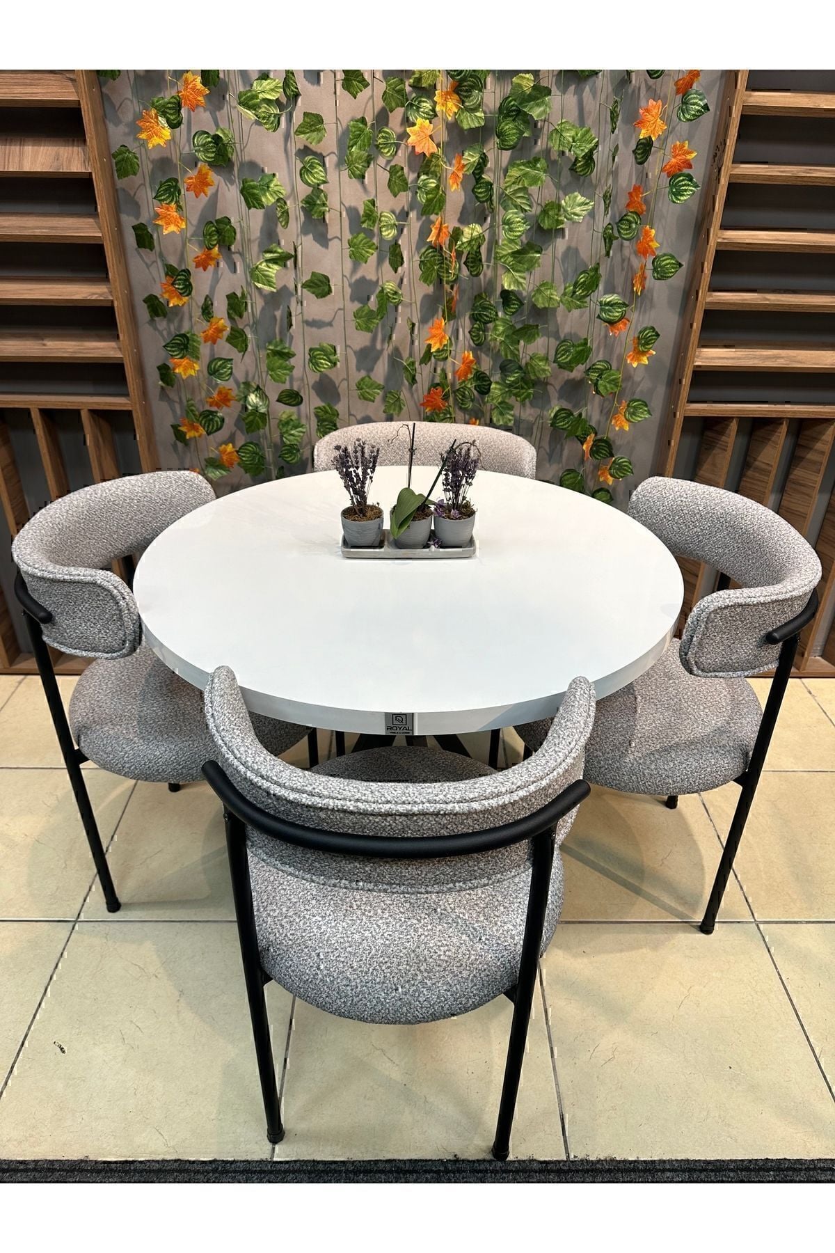 ELISA YUVARLAK 4 KİŞİLİK MUTFAK MASASI TAKIMI SOFT12