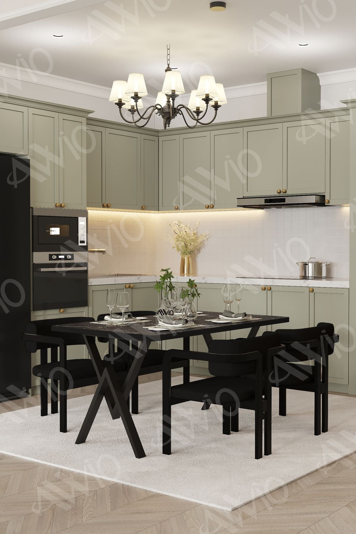 Via Tokyo Demonte Sandalye 80x120 Yemek Masası Mutfak Masası 4 Kişilik