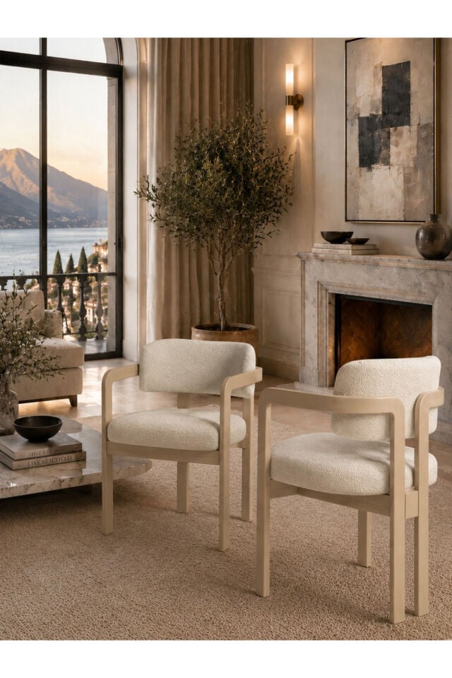 Beige İskandinav Bohem Ayak 6'lı Tokyo Metal Demonte Sandalye 80x160 Masa Sandalye Takımı Traverten