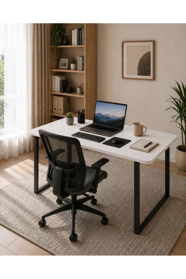 60x120 Cm Çalışma Masası Bilgisayar Masası Ofis Ders Yemek Masası Beyaz